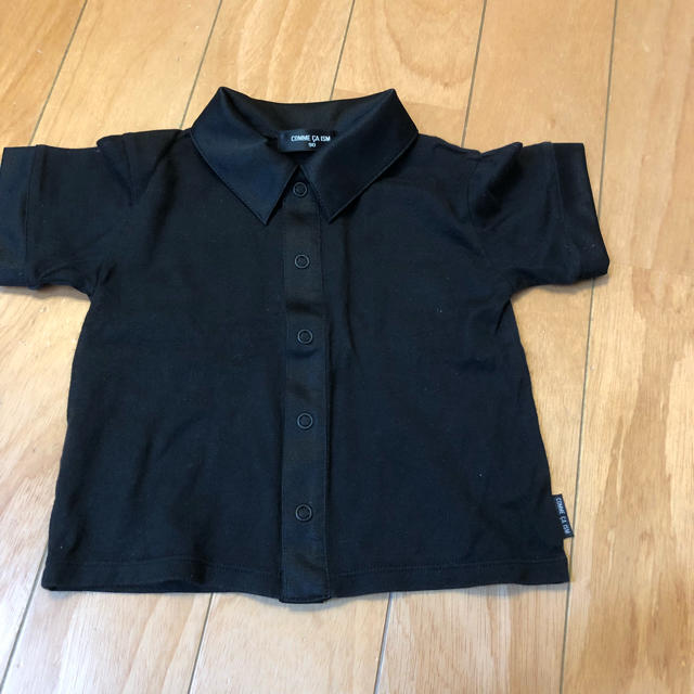 COMME CA ISM(コムサイズム)の黒   ボタン シャツ 90 コムサ キッズ/ベビー/マタニティのキッズ服男の子用(90cm~)(ブラウス)の商品写真