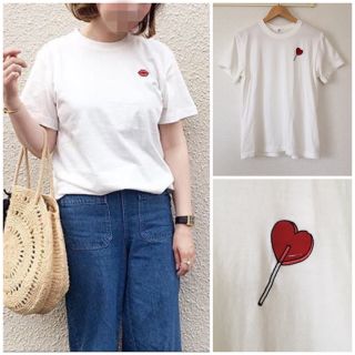 メゾンドリーファー(Maison de Reefur)の▲値下げ▲メゾンドリーファー ハートキャンディ刺繍Tシャツ(Tシャツ(半袖/袖なし))