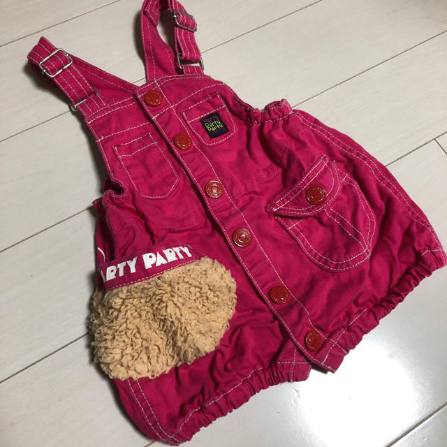 PARTYPARTY(パーティーパーティー)のPARTY PARTY オーバーオールスカート 80 キッズ/ベビー/マタニティのベビー服(~85cm)(スカート)の商品写真