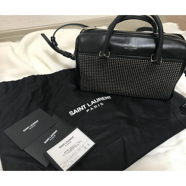 美品Saint Laurent ベイビーダッフルサンローラン黒ブラック