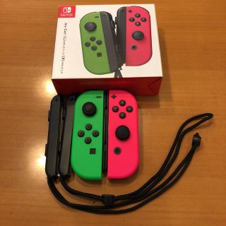 ニンテンドースイッチ(Nintendo Switch)のJoy-Conネオングリーン、ネオンピンク(家庭用ゲーム機本体)