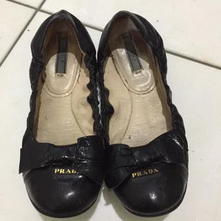 プラダ(PRADA)のPRADAバレエフラットシューズ36(バレエシューズ)