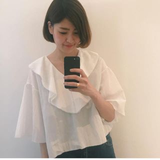 グリード(GREED)のTUMBLER SATIN GATHER BLOUSE(シャツ/ブラウス(長袖/七分))