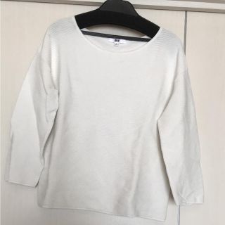 ユニクロ(UNIQLO)のリップルクルーネックセーター(7分袖)(カットソー(長袖/七分))