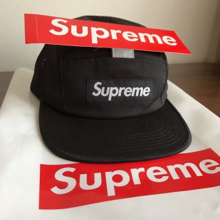 シュプリーム(Supreme)のsupreme camp cap黒 店舗にて購入(キャップ)