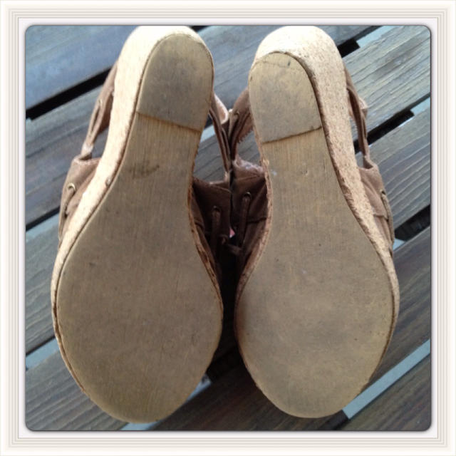異素材ミックスウェッジソール♡ レディースの靴/シューズ(サンダル)の商品写真