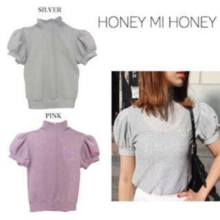 ハニーミーハニー(Honey mi Honey)のhoney mi honey♡グリッタートップス(カットソー(半袖/袖なし))