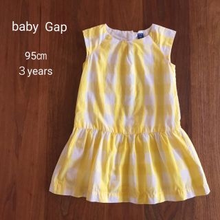 ベビーギャップ(babyGAP)の美品❗️baby Gap イエローチェックワンピ(ワンピース)