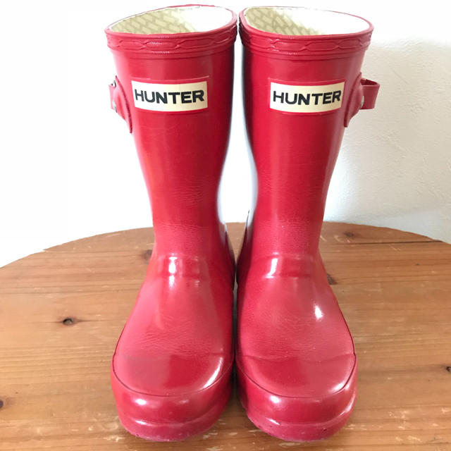 HUNTER(ハンター)のハンター  HUNTER kids レインブーツ 赤 UK9(15㎝) キッズ/ベビー/マタニティのキッズ靴/シューズ(15cm~)(長靴/レインシューズ)の商品写真