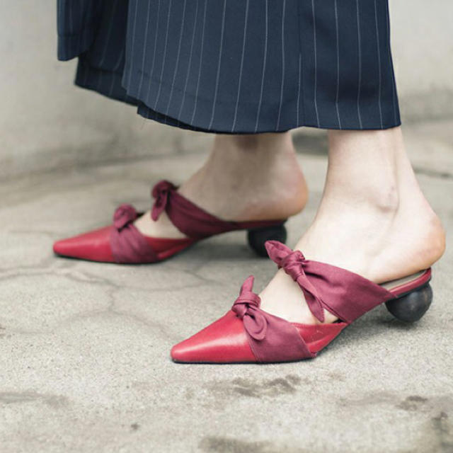 MIA ribbon mule 限定価格 51.0%OFF www.gold-and-wood.com