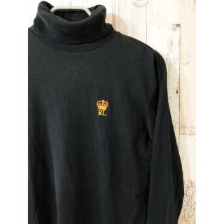 ラルフローレン(Ralph Lauren)の古着 Ralph Lauren ハイネック ロングTシャツ ブラック(Tシャツ/カットソー(七分/長袖))