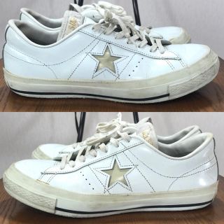 コンバース(CONVERSE)のコンバース ワンスター レザー 白 8H 27cm(スニーカー)