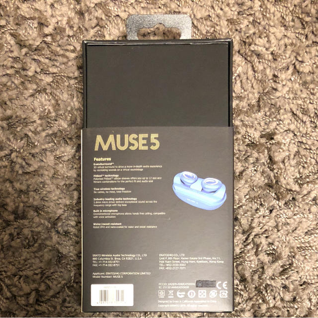 超美品 ERATO MUSE5 Bluetoothイヤホン スマホ/家電/カメラのオーディオ機器(ヘッドフォン/イヤフォン)の商品写真