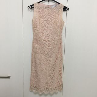 ヴァレンティノ(VALENTINO)のバレンチノ レースワンピース ピンクベージュ(ミニワンピース)