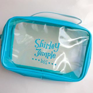 シャーリーテンプル(Shirley Temple)のシャーリーテンプル＊持ち手付き ビニールポーチ ミニバッグ ブルー(ポーチ)