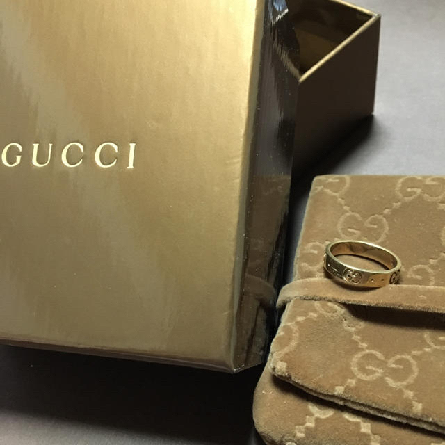 Gucci(グッチ)のSALE！GUCCI アイコンリング イエローゴールド 9号 レディースのアクセサリー(リング(指輪))の商品写真