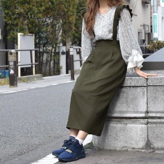 ダブルクローゼット(w closet)のharuna☆様専用 フリルサスペンダー付きスカート(ロングスカート)