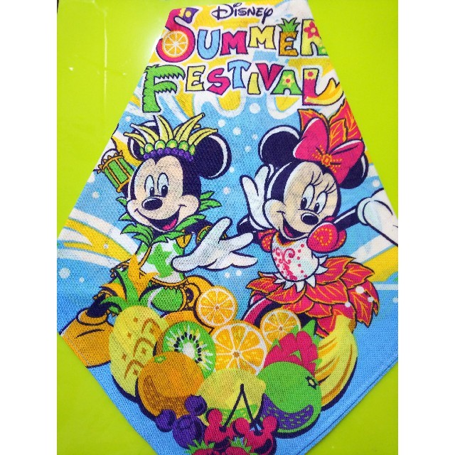 Disney(ディズニー)のTDR SUMMER FESTIVAL バンダナ 新品 30周年 エンタメ/ホビーのおもちゃ/ぬいぐるみ(キャラクターグッズ)の商品写真