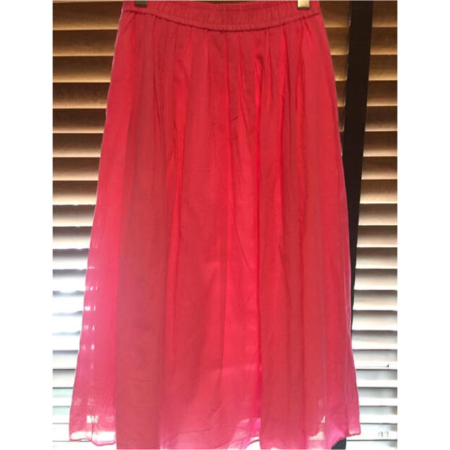 GOUT COMMUN(グーコミューン)のグーコミューン ピンク ギャザースカート レディースのスカート(ひざ丈スカート)の商品写真