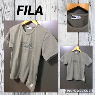 フィラ(FILA)のFILA 半袖カットソー Tシャツ 迷彩 ストレッチ効 L （M～L）美品(Tシャツ(半袖/袖なし))