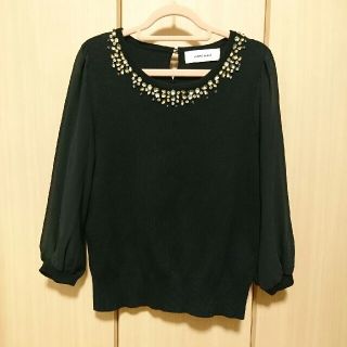 レッセパッセ(LAISSE PASSE)のレッセパッセ ビジュー トップス カットソー★アプワイザー ミッシュマッシュ(シャツ/ブラウス(長袖/七分))