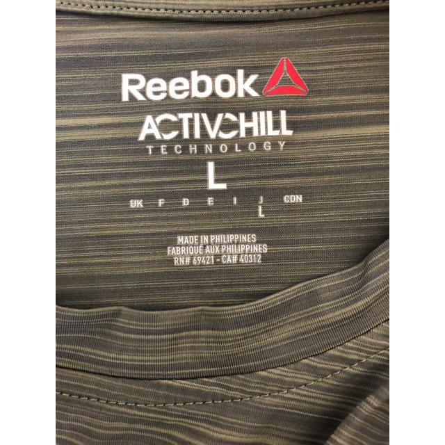 Reebok(リーボック)のリーボック トレーニングTシャツ Lサイズ グリーン メンズのトップス(Tシャツ/カットソー(半袖/袖なし))の商品写真