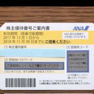 エーエヌエー(ゼンニッポンクウユ)(ANA(全日本空輸))のANA 株主優待券(航空券)