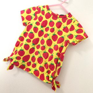 マリメッコ(marimekko)のマリメッコ 可愛いカラフルいちご柄半袖Tシャツ 18M 綿100%(Tシャツ/カットソー)