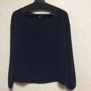 ユニクロ(UNIQLO)のユニクロ ドレープボートネックTブラウス(カットソー(長袖/七分))