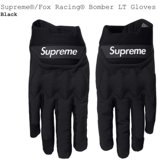 黒 supreme fox racing グローブ