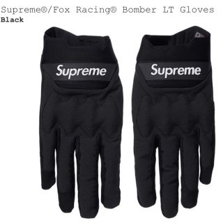 シュプリーム(Supreme)の黒 supreme fox racing グローブ(装備/装具)