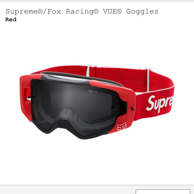 Supreme FOX RACING VUE goggles redファッション小物