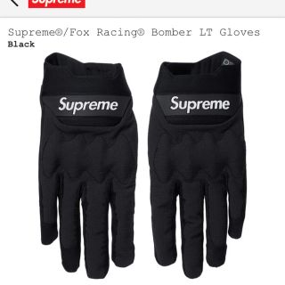 シュプリーム(Supreme)のsupreme / fox racing グローブ 黒 Mサイズ(手袋)