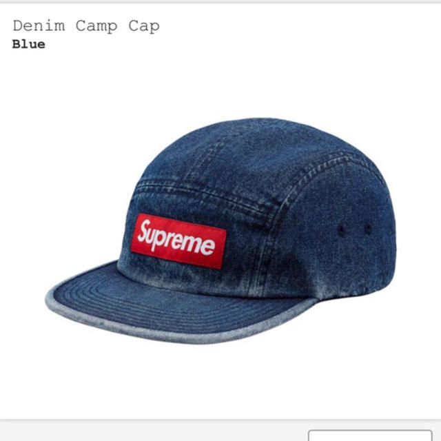 supreme denim camp cap帽子