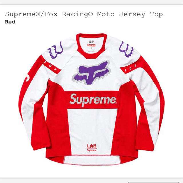 RedサイズSupreme fox racing top red Lサイズ