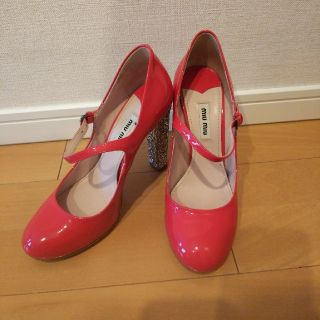 ミュウミュウ(miumiu)の大幅値下げ★美品 miumiu ラメヒール パンプス(ハイヒール/パンプス)