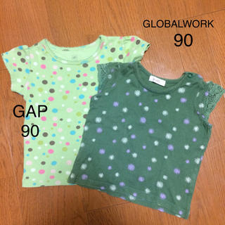 ベビーギャップ(babyGAP)の90  グリーン  二枚組(Tシャツ/カットソー)