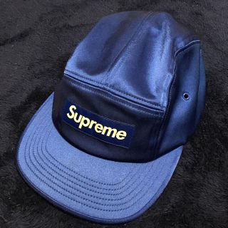 シュプリーム(Supreme)のsupreme サテン ブルー キャップ(キャップ)