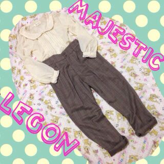 マジェスティックレゴン(MAJESTIC LEGON)のマジェ チェック クロップドパンツ(クロップドパンツ)