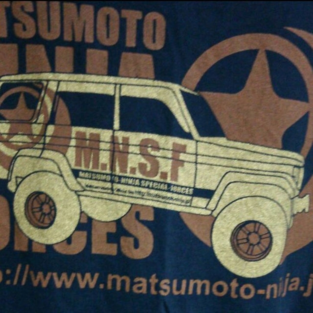 マツモトニンジャ 車 プリント 半袖Ｔシャツ Ｍサイズ 松本忍者 ninja 金 メンズのトップス(Tシャツ/カットソー(半袖/袖なし))の商品写真