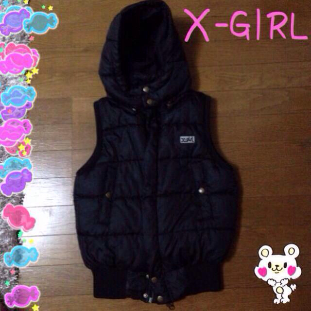 X-girl(エックスガール)のx-girl☆11/6まで値下げ♡ レディースのジャケット/アウター(ダウンベスト)の商品写真