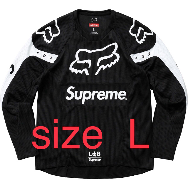 Supreme x Fox Moto Jersey Top 黒Ｌ