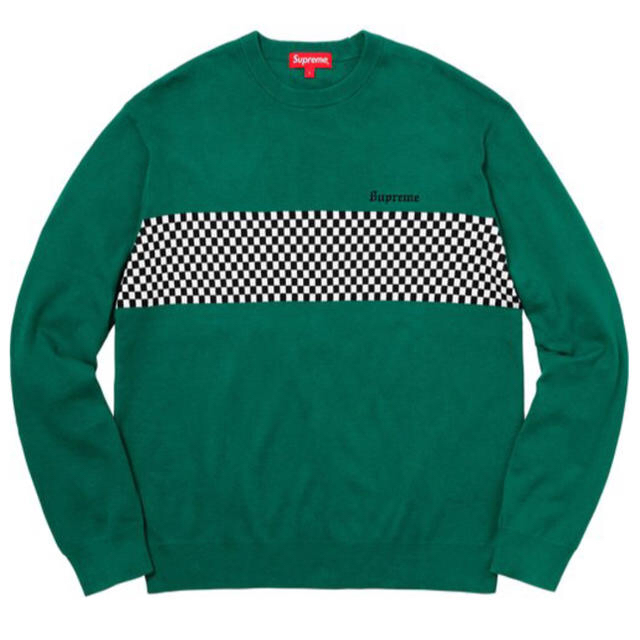 Sサイズ supreme Checkered panel Crewneck