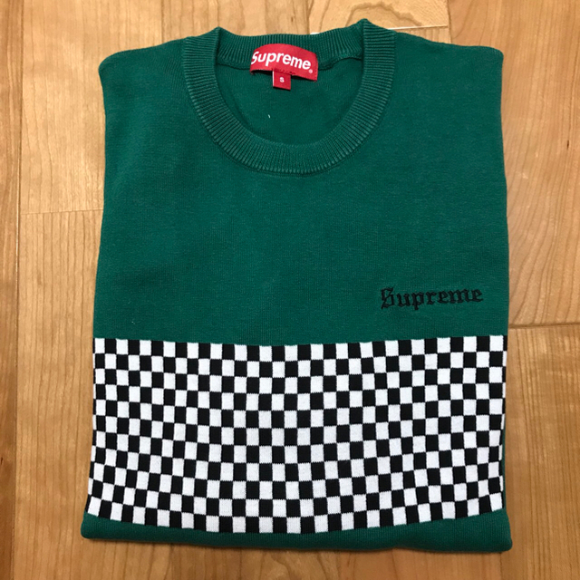 Sサイズ supreme Checkered panel Crewneck