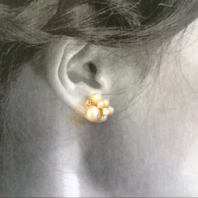 コットンパールのキラキラピアス♡ レディースのアクセサリー(ピアス)の商品写真