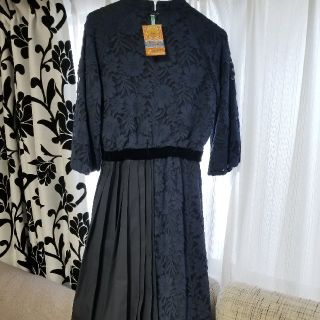 専用です！！VINTAGE PLEATS DOCKING LACE DRESS