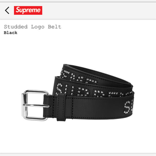 シュプリーム(Supreme)のSupreme  Studded Logo Belt S/M ブラック(ベルト)