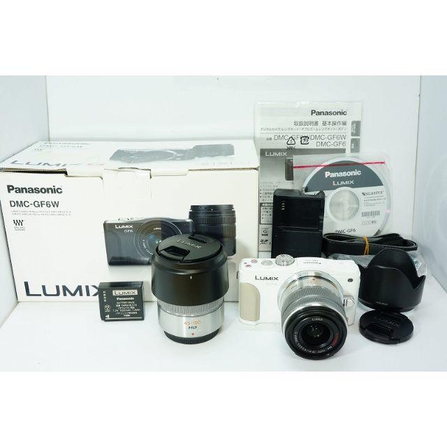 【Wズームレンズ】 LUMIX DMC-GF6W ホワイト付属品