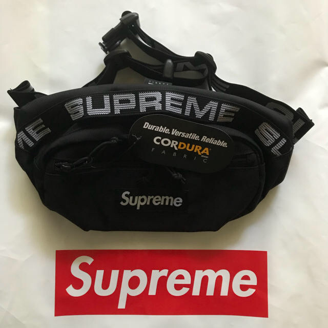 黒 Supreme Waist Bag 18SS - ウエストポーチ