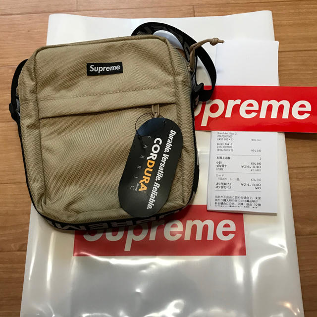 18SS Supreme Shoulder Bag Tan ショルダーバッグ